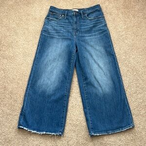 Madewell High Waisted Wide Leg Crop Jeans